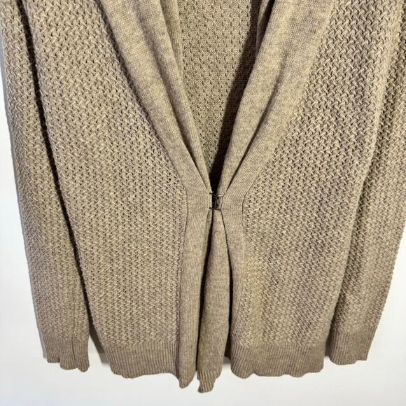 Sioni Shawl Collar Old Money Cashmere Cardigan Sweater Women Tan Grandpacore - Picture 5 of 8